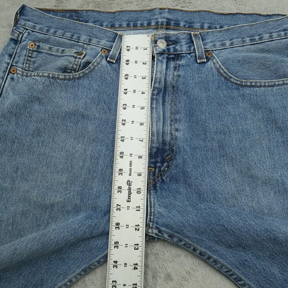 Levi's 505 Jeans Mens Size 36x32 Blue Regular Straight 100% Cotton Denim